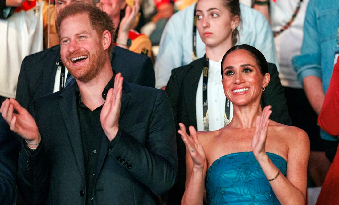 El príncipe Harry, duque de Sussex, y Meghan, duquesa de Sussex, asisten a la ceremonia de clausura de los Juegos Invictus, en Duesseldorf, Alemania, del 16 de septiembre de 2023. Foto: EFE