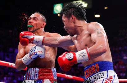 Con 40 años, Pacquiao venció a Thurman en Las Vegas