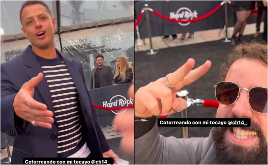 Por medio de una historia de Instagram, Ibarreche compartió imágenes del evento donde quedó sorprendido por el saludo del delantero de Los Angeles Galaxy. Foto: Instagram. ibarrechejavier