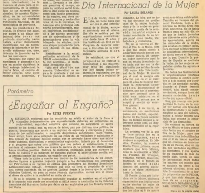 Campesinas mexicanas conmemoraron el Día de la mujer 90 años antes que la ONU