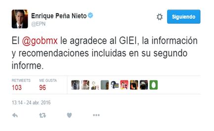 PGR analizará informe completo del GIEI: Peña Nieto