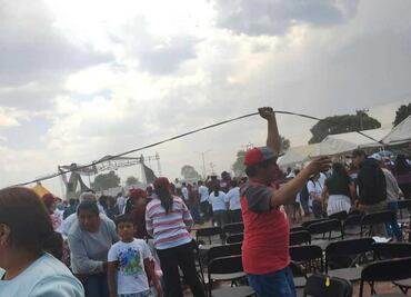 Tras caída de lona en cierre de campaña en Xonacatlán, solo una persona permanece hospitalizada