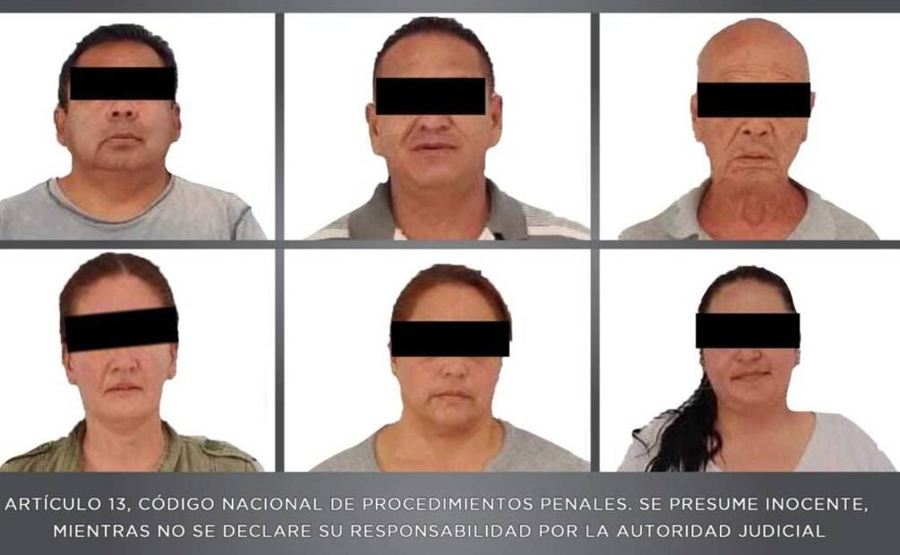 Los seis detenidos. Foto: Especial/El Universal