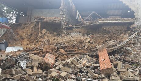 Deslizamiento de tierra sepulta parte de albergue para perritos en Xochimilco 