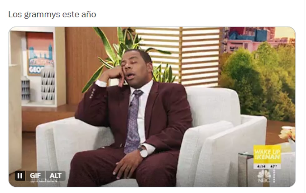 Memes de los GRAMMYs 2026. Foto: X