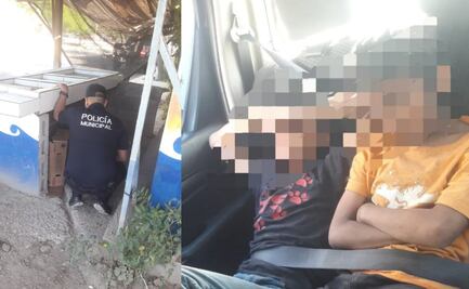 Policía de Sonora, rescata a niños de 6 y 10 años abandonados por sus padres