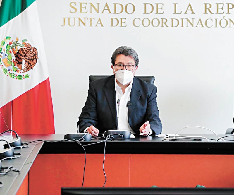 Ricardo Monreal, líder del Senado, lamentó la polémica en torno a la campaña de vacunación. “No ayuda y es desafortunada". Foto: ARCHIVO EL UNIVERSAL