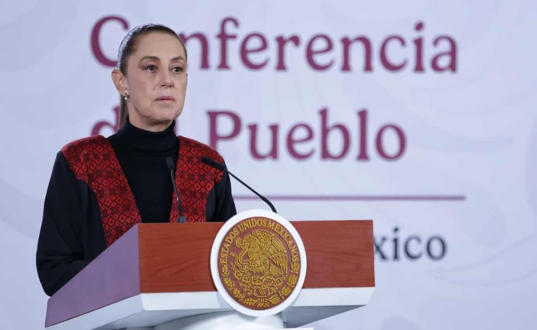 La presidenta Claudia Sheinbaum durante la mañanera del 30 de diciembre del 2025. Foto: Fernanda Rojas/ EL UNIVERSAL