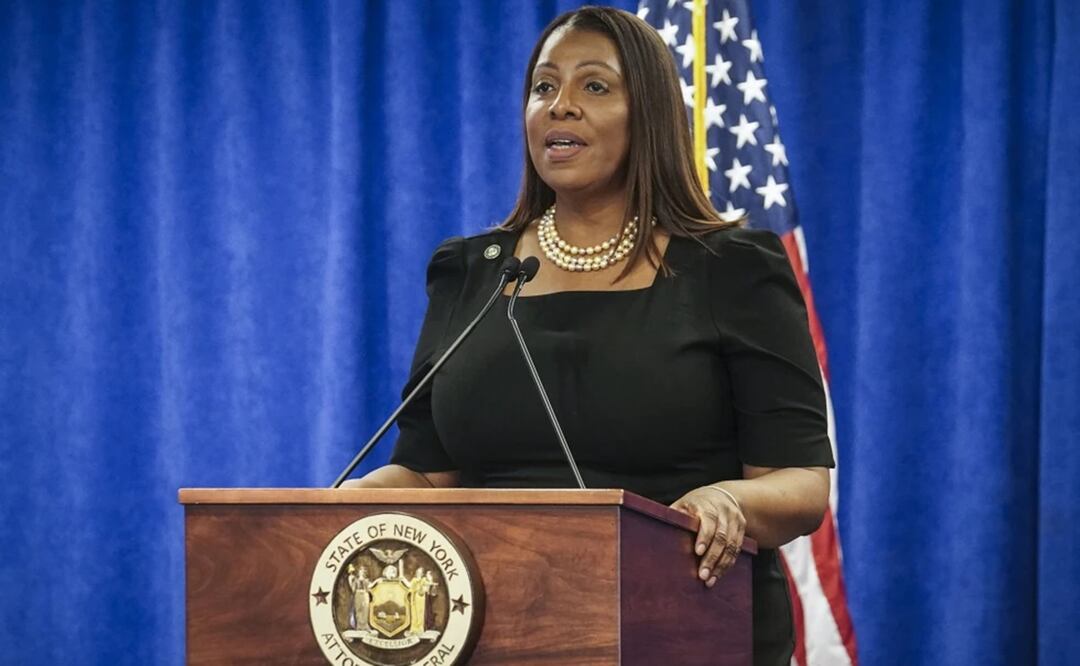 La secretaria estatal de Justicia de Nueva York, Letitia James, en Nueva York, el 16 de febrero de 2024. Foto: AP