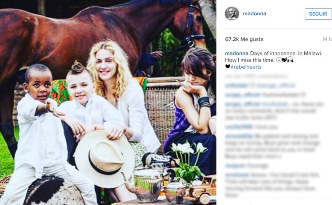 Foto: Tomada del Instagram de Madonna