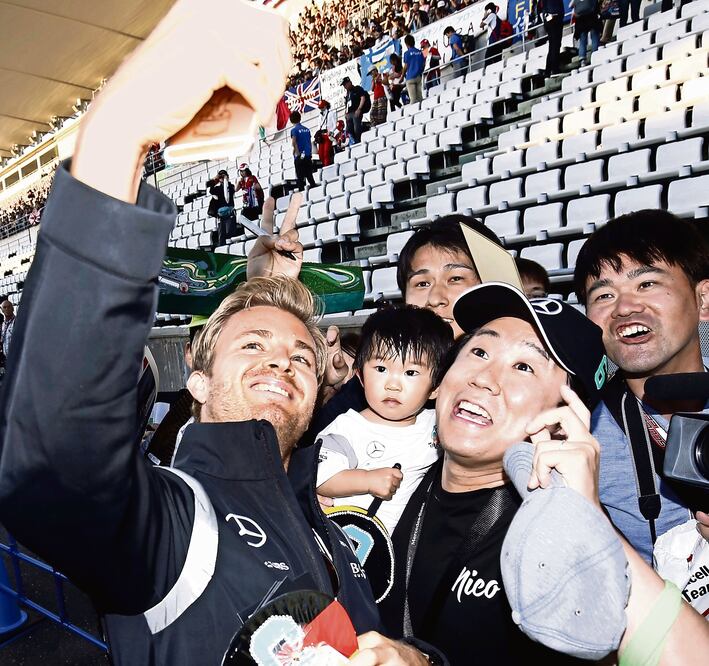 Rosberg está en buena forma y se divierte en la pista de Suzuka (Xinhua)