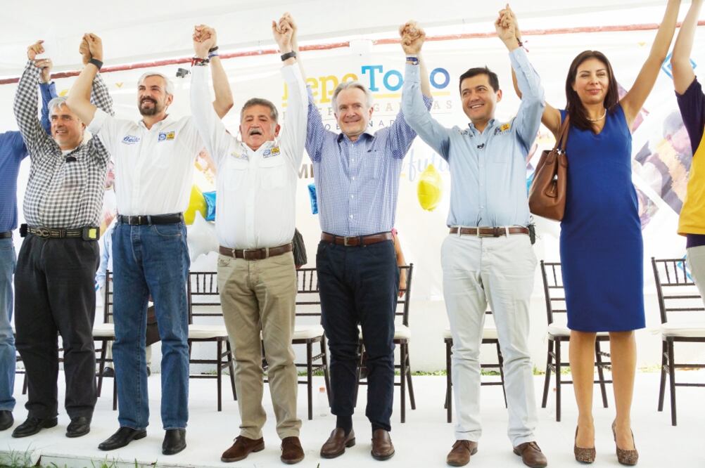 José Antonio Estefan Garfias estuvo acompañado por Santiago Creel Miranda, quien precisó que el partido no permitirá que se burle un voto en los comicios (EDWIN HERNÁNDEZ)