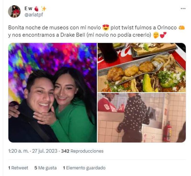 Drake Bell en taquería de CDMX