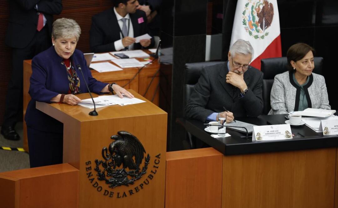 Alicia Bárcena, secretaria de Medio Ambiente, comparece ante comisiones del Senado este miércoles 1 de octubre de 2025. Foto: Diego Simón Sánchez/ EL UNIVERSAL