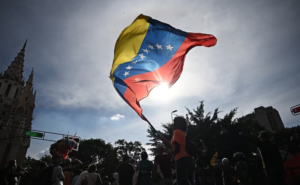 Bandera de Venezuela. Foto: Federico Parra, AFP
