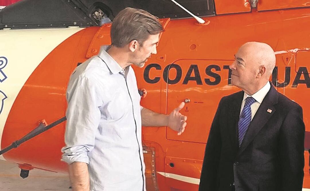 El encuentro entre Alonso Castillo y Alejandro Mayorkas tuvo lugar en Miami. Foto: Especial.