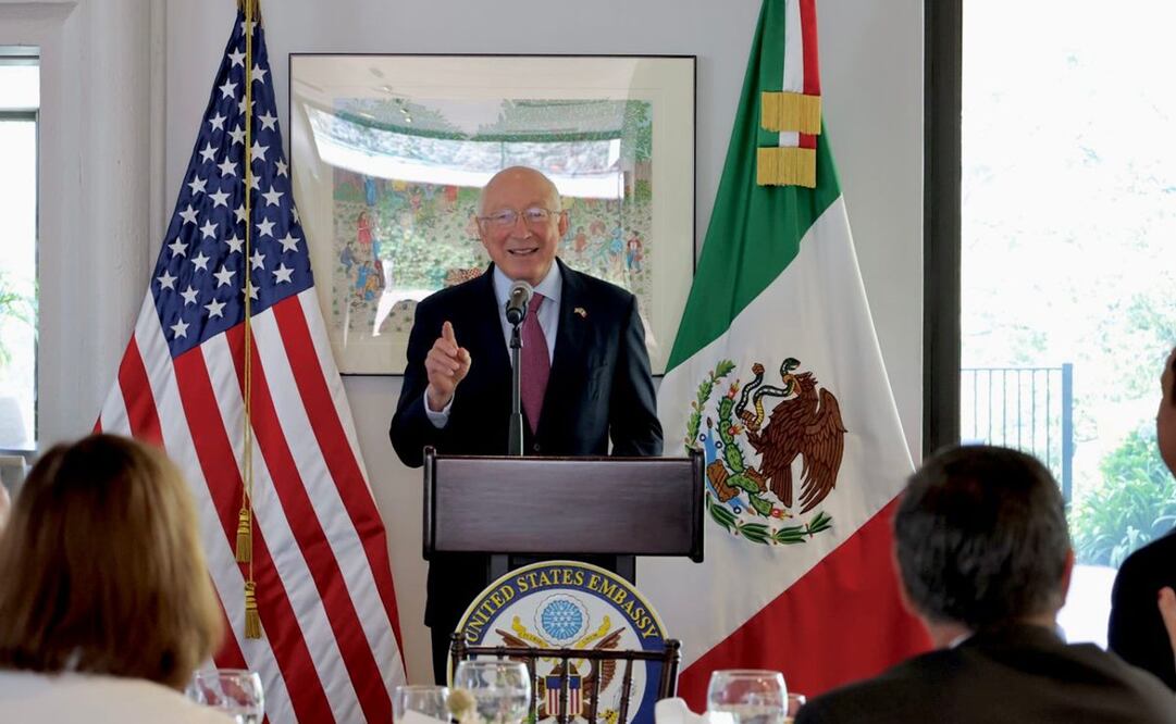 Embajador de Estados Unidos en México, Ken Salazar en celebración a tres años del T-MEC. Foto: Twitter @USAmbMex