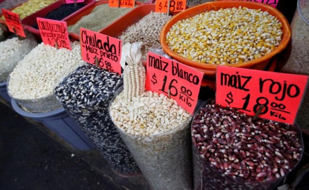 Sacks of different varieties of corn grain are displayed at a market in Mexico City, Mexico – Photo: Henry Romero/REUTERS