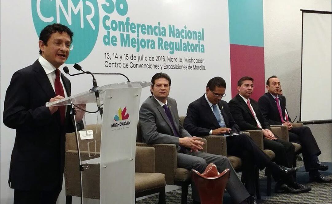 Andrade participó en la 36 Conferencia Nacional de Mejora Regulatoria, celebrada en Morelia. /Tomada de @SFP_mx