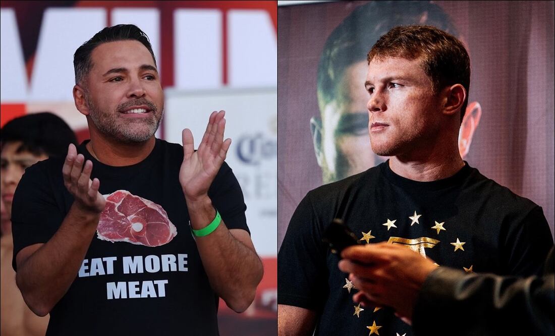 Óscar de la Hoya se mofó de Canelo Álvarez: “Gané mucho dinero por tu miedo a David Benavidez” / FOTOS: @OscarDeLaHoya y @Canelo