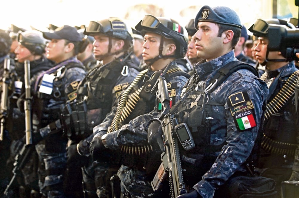 Se observó el arribo de 15 vehículos con los elementos de la Gendarmeria a un hotel ubicado en la avenida Chichén Itzá, en la zona centro de la ciudad. ARCHIVO EL UNIVERSAL