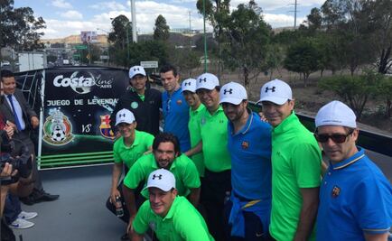 Leyendas del Barça y del Tri se “pasean” en  Querétaro