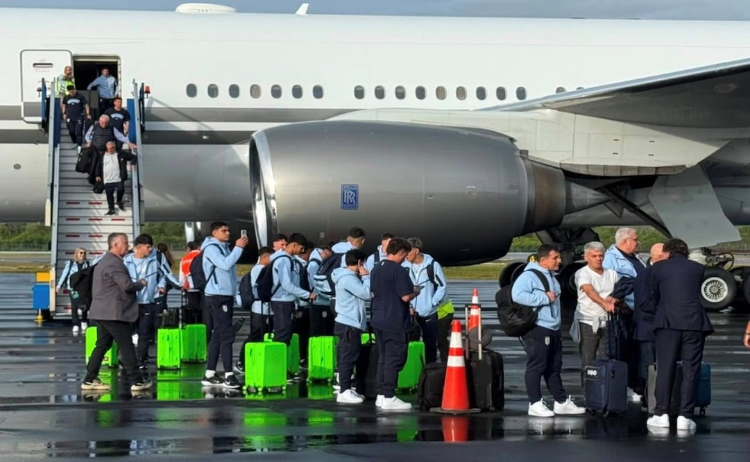 Gobernadora Mara Lezama da la bienvenida a la selección de Uruguay. Foto: Mara Lezama
