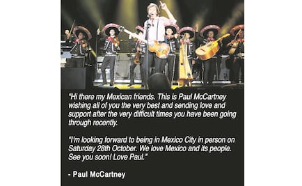 McCartney manda amor por adelantado a México