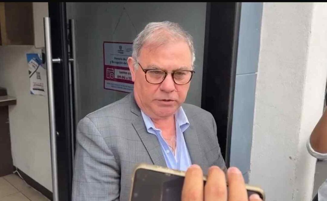 Roberto Fierro al salir de la audiencia esta tarde. Foto: Especial