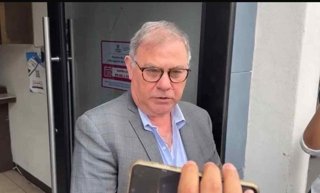 Roberto Fierro al salir de la audiencia esta tarde. Foto: Especial