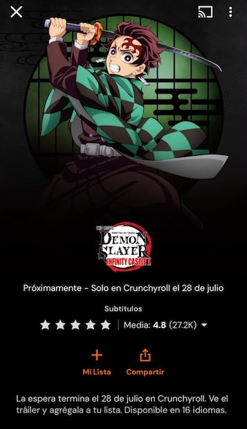 El estreno llegará a plataformas de streaming este verano. Foto: Crunchyroll