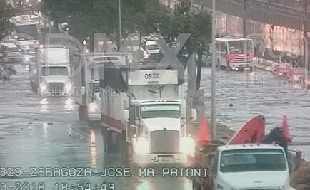 Reportan afectación vial por encharcamientos en la CDMX
