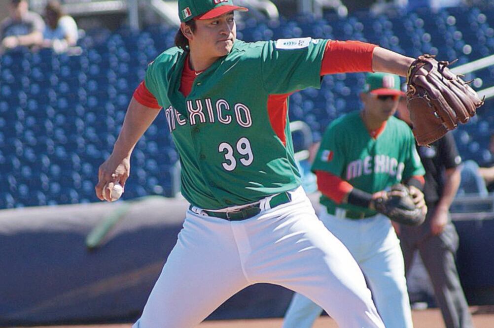 Luis Mendoza abrió el encuentro y trabajó dos innings (TWITTER SELECCIÓN MEXICANA)