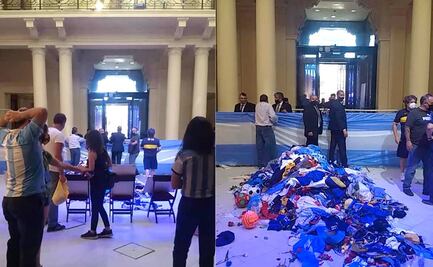 Cambian de lugar el féretro de Maradona por incidentes en la Casa Rosada