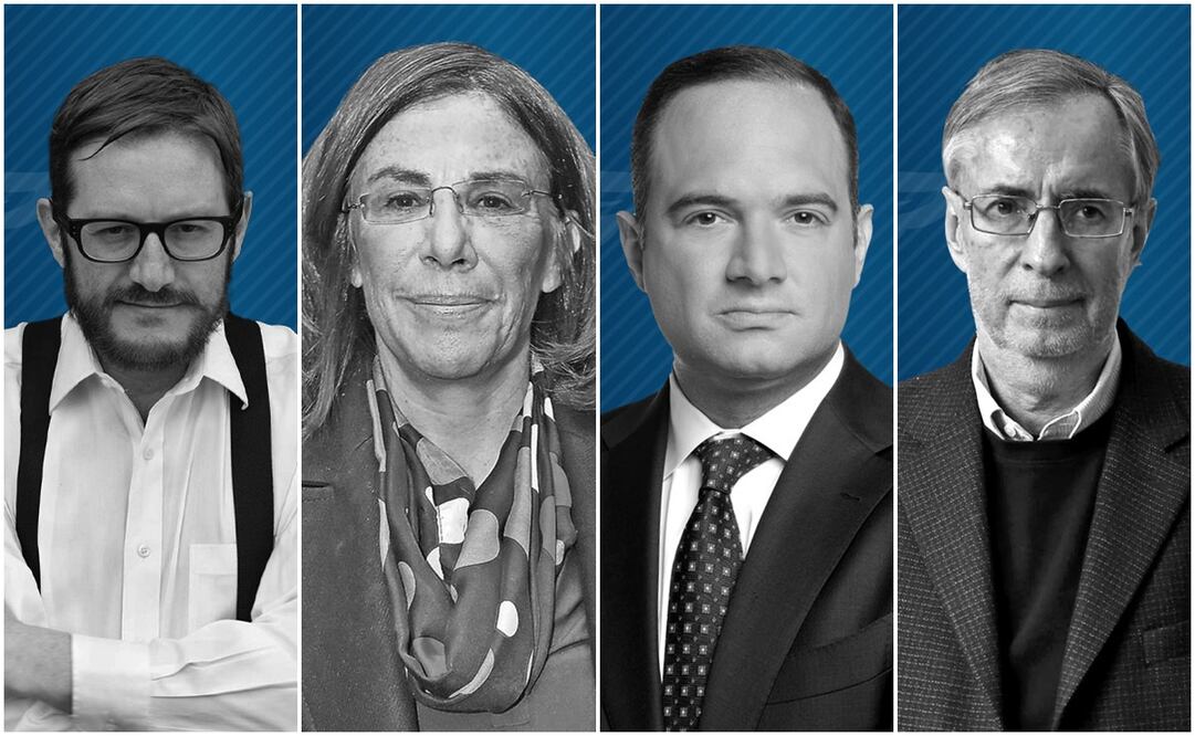 Hernán Gómez, Sabina Berman, León Krauze y José Antonio Crespo. Fotos: EL UNIVERSAL