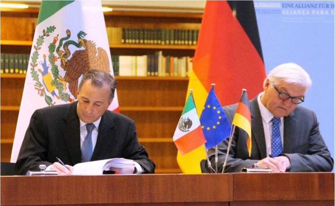 Mexican Foreign Minister, José Antonio Meade and his counterpart Frank-Walter Steinmeier . (Photo: Special )