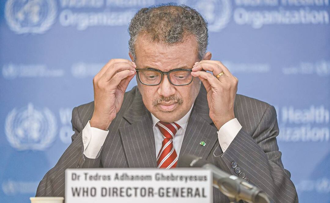 Tedros Adhanom Ghebreyesus, director General de la OMS, el pasado 11 de marzo en una rueda de prensa en Ginebra. Foto: ARHCIVO AFP