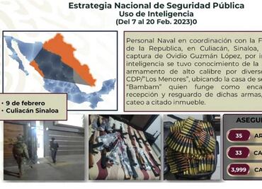 Aseguran armas de alto calibre para "Los Menores" en casa de seguridad, tras la captura de Ovidio Guzmán