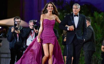 George Clooney brilla en gala y calla en Venecia