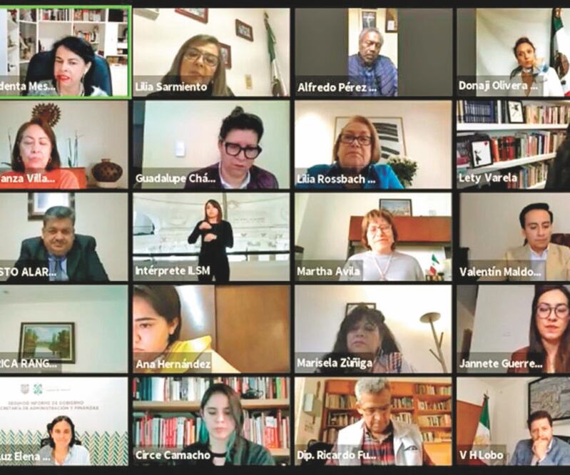 Legisladores del Congreso local se reunieron ayer vía virtual con la titular de Administración y Finanzas. Foto: TOMADA DE TWITTER