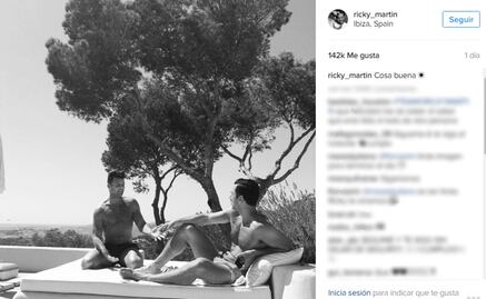 Ricky Martin toma el sol junto a su novio