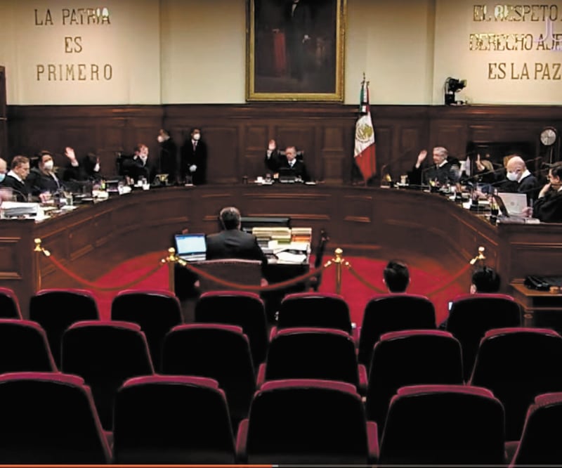 En la sesión de ayer de la Suprema Corte de Justicia de la Nación, el ministro Aguilar Morales anunció el retiro de su proyecto sobre la prisión preventiva. Foto: Tomada de video