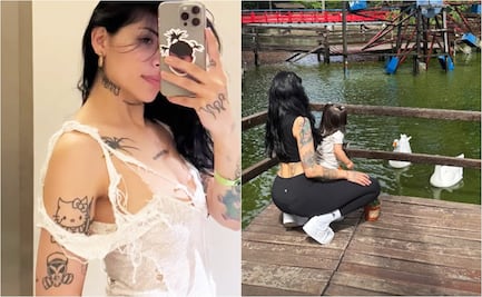 Cazzu presume tiernas fotos junto a Inti, conviviendo con patos y borreguitos