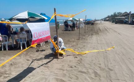 Tras la muerte de una persona, clausuran carril vehicular en Playa Chachalacas, Veracruz; "no hay autorización de circulación"