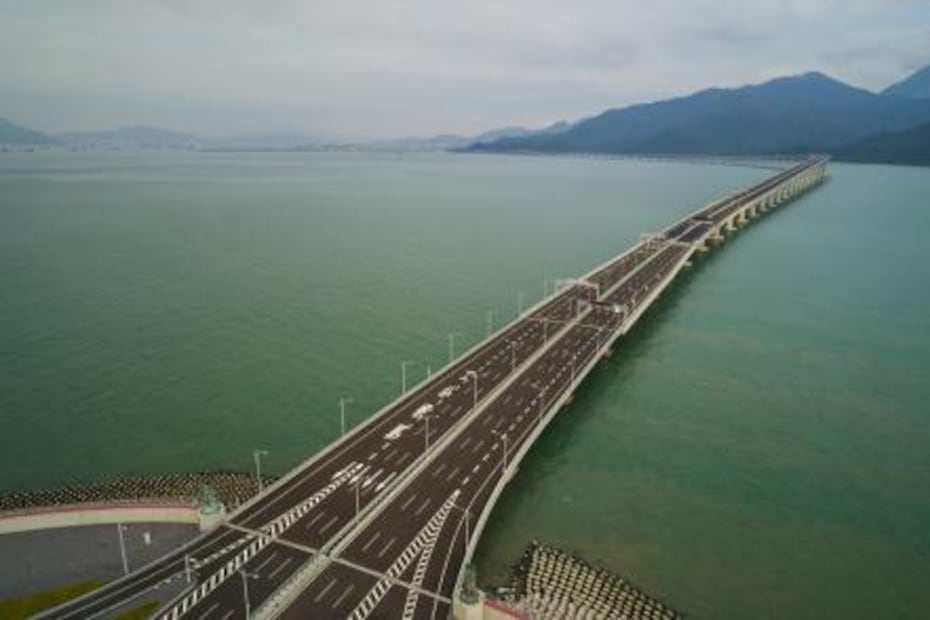 El puente sobre el mar más largo del mundo está en China y será inaugurado este martes
