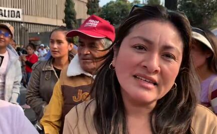 Mujer viaja desde Perú para visitar a la Virgen de Guadalupe; reparte comida y bebidas a peregrinos