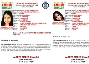 Emiten Alerta Amber por América Lupita y Ximena Sarahí, hermanitas sustraídas por su papá en Sinaloa