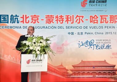 Inauguran primer vuelo directo entre China y Cuba