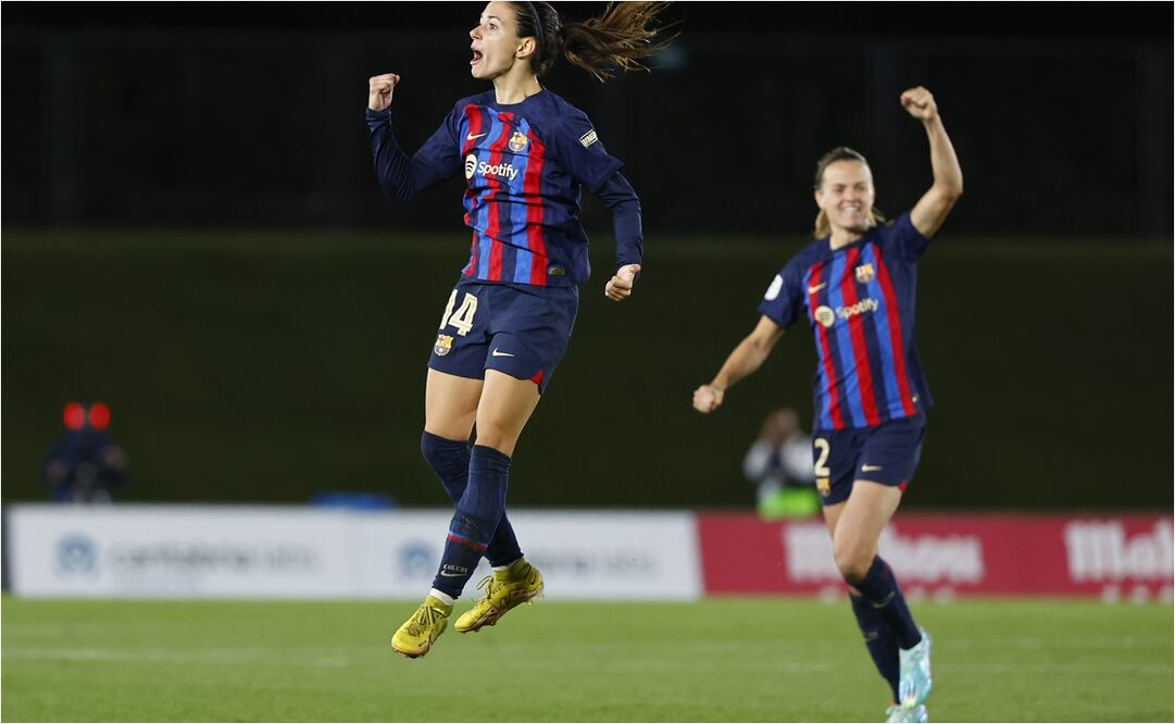 La centrocampista del Barcelona Aitana Bonmatí celebra tras marcar el 0-3  / Foto: EFE