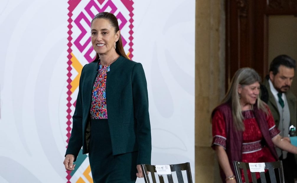 La presidenta Claudia Sheinbaum Pardo encabeza la conferencia mañanera del 19 de marzo, desde Palacio Nacional - Foto: Hugo Salvador/EL UNIVERSAL